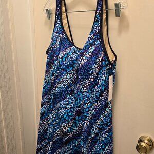 Swimsuits For All Bathing Suit, multi graphic, Size 24